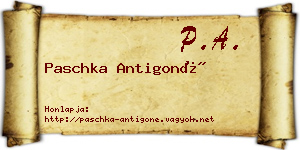 Paschka Antigoné névjegykártya
